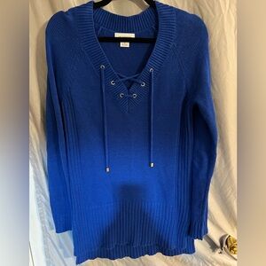 Women’s Liz Claiborne Royal Blue Sweater, Size Small.